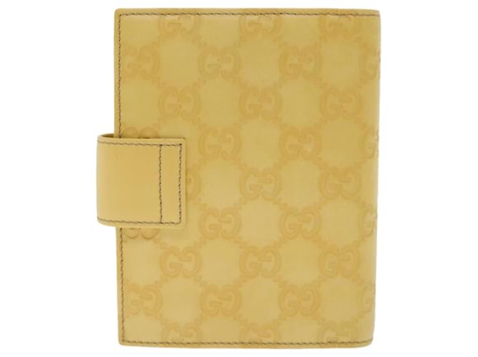 Gucci Couverture agenda Yellow Leather  ref.1277251