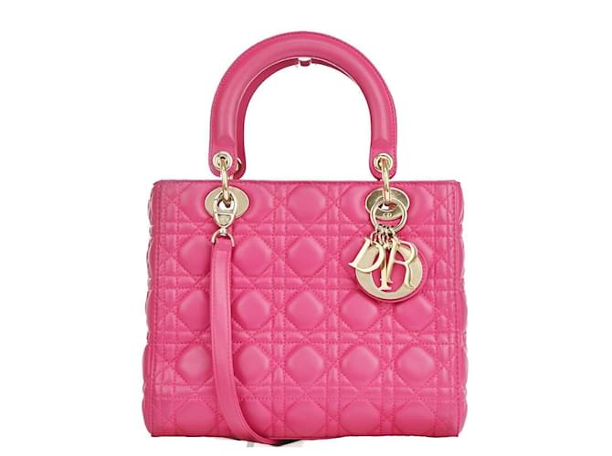 Dior Lady O Pink Leather  ref.1277271