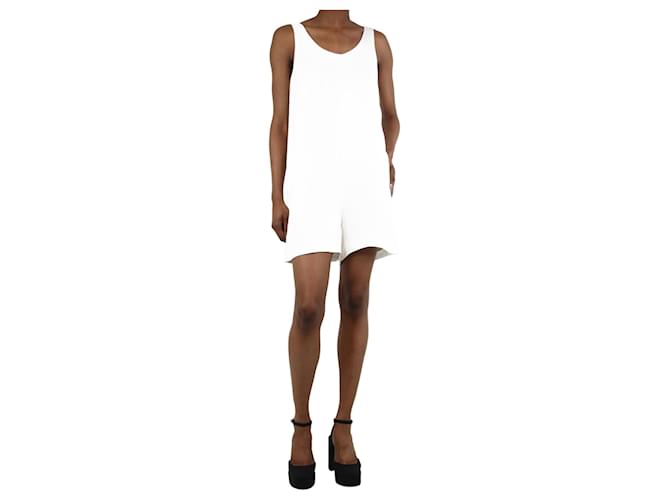 Theory White linen-blend playsuit - size UK 6  ref.1277317