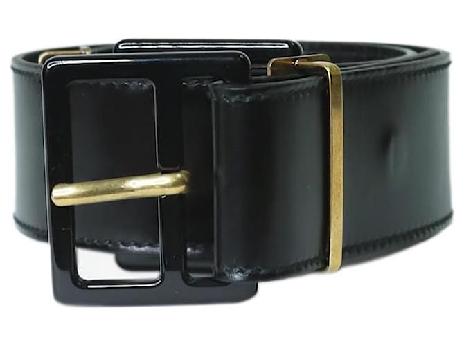 Isabel Marant Black leather belt with metal applique - size  ref.1277334