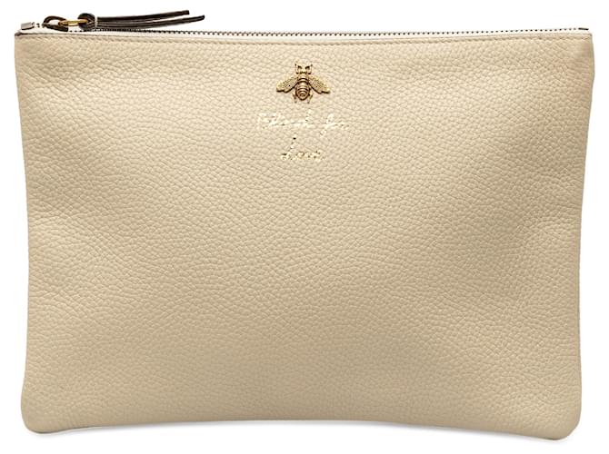 Gucci White Blind For Love Clutch Leather Pony-style calfskin  ref.1277389