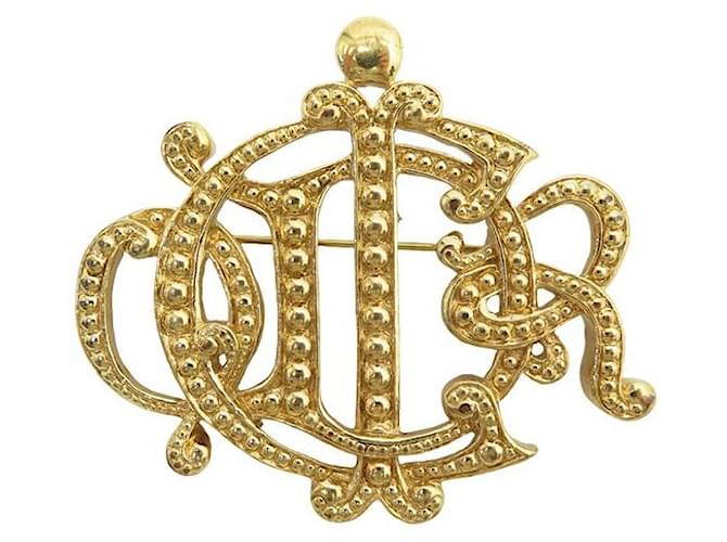 Other jewelry NEW CHRISTIAN DIOR BROOCH LETTERS CD IN GOLDEN METAL GOLDEN LETTERS BROOCH  ref.1277443