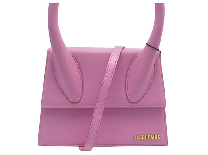 NEW JACQUEMUS LE GRAND CHIQUITO HANDBAG 213BA003 IN PINK LEATHER HAND BAG  ref.1277451