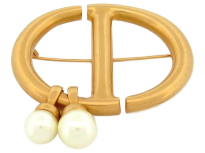 Other jewelry NEW DIOR CD NAVY V BROOCH0693CDNRS GOLD METAL AND PEARL + NEW BROOCH BOX Golden  ref.1277490