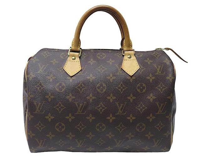 Louis Vuitton Speedy Handbag 30 IN MONOGRAM M CANVAS41108 HAND BAG PURSE Brown Cloth  ref.1277493