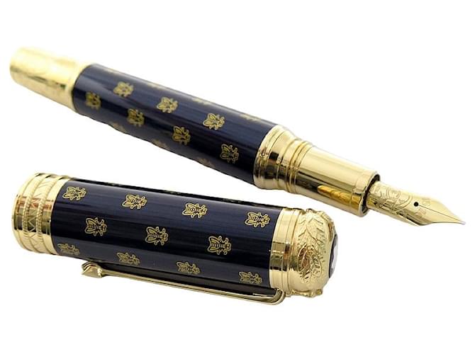NEW MONTBLANC HOMAGE TO NAPOLEON FOUNTAIN PEN 127032 ED LIMITED PEN BOX Blue Gold-plated  ref.1277508