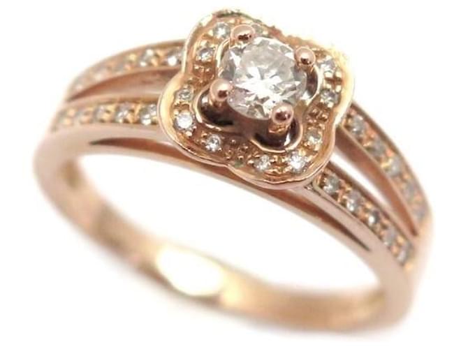 CHANCE OF LOVE N SOLITAIRE MAUBOUSSIN RING2 T 51 ROSE GOLD & DIAMOND RING Golden Pink gold  ref.1277524