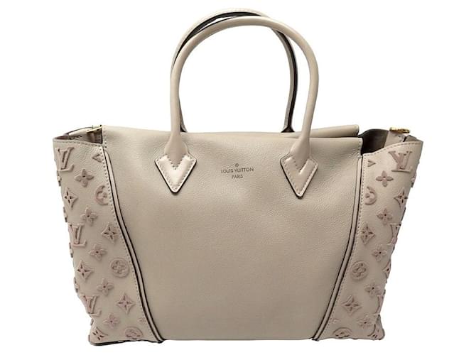 Louis Vuitton NEW VUITTON CABAS W TOTE PM HANDBAG CALF CASHMERE LEATHER TAUPE HAND BAG Cloth  ref.1277527