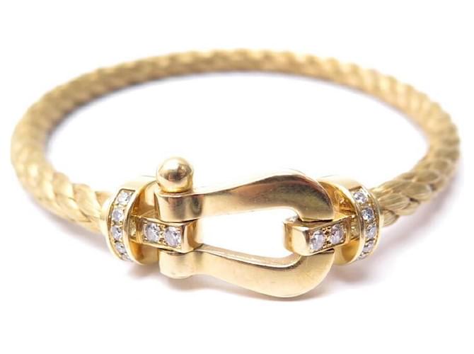Fred force bracelet 10 GM IN YELLOW GOLD 18K & DIAMONDS 19 CM GOLD DIAMONDS Golden  ref.1277551