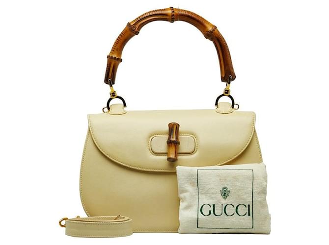 Gucci Bamboo Handle Bag 0633 Leather  ref.1277586