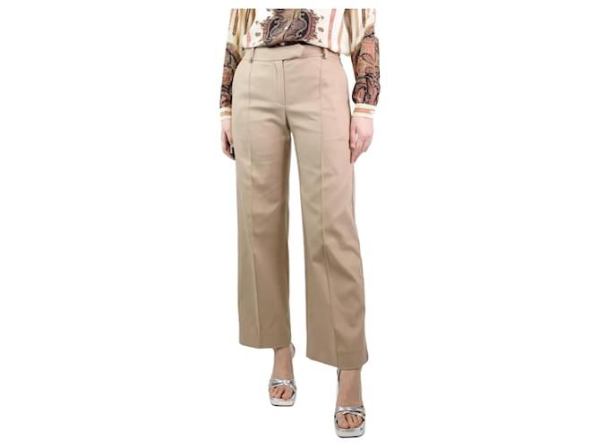 Autre Marque Neutral straight-leg low-waist trousers - size S Cotton  ref.1277608