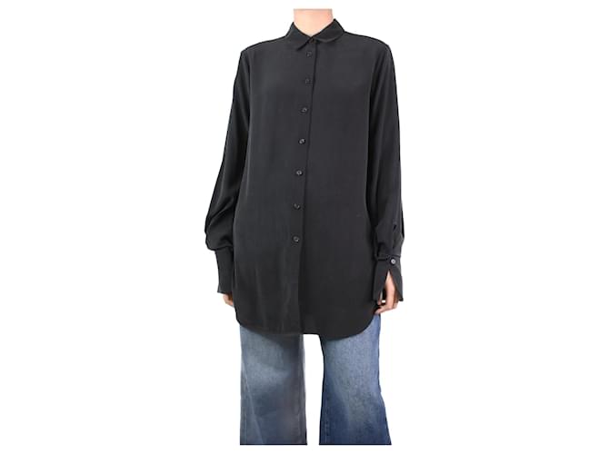 By Malene Birger Camisa de seda negra - talla UK 10 Negro  ref.1277629