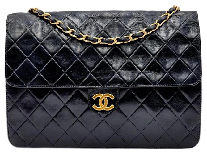 Chanel Timeless Classic Single Flap Shoulder Bag Black Leather  ref.1277662