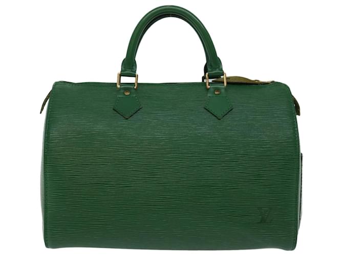 Louis Vuitton Speedy 30 Verde Couro  ref.1277695