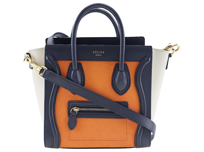 Céline Luggage Orange Pony-style calfskin  ref.1277727