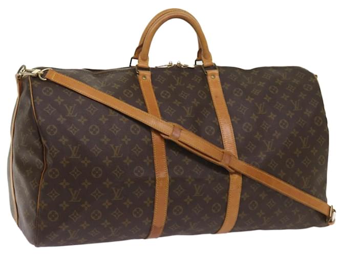 Louis Vuitton Monogram Keepall Bandouliere 60 Boston Bag M41412 LV Auth ki4080 Cloth  ref.1277757