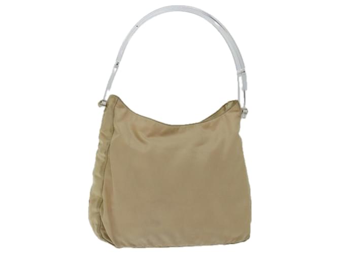PRADA Shoulder Bag Nylon Beige Auth bs12189  ref.1277769