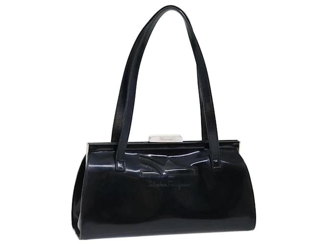 Salvatore Ferragamo Hand Bag Patent leather Black Auth 67156  ref.1277781