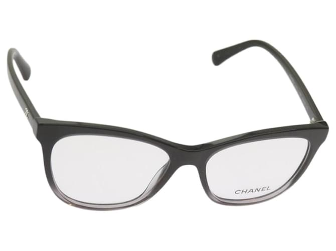 CHANEL Óculos de plástico Preto CC Auth bs12146  ref.1277791