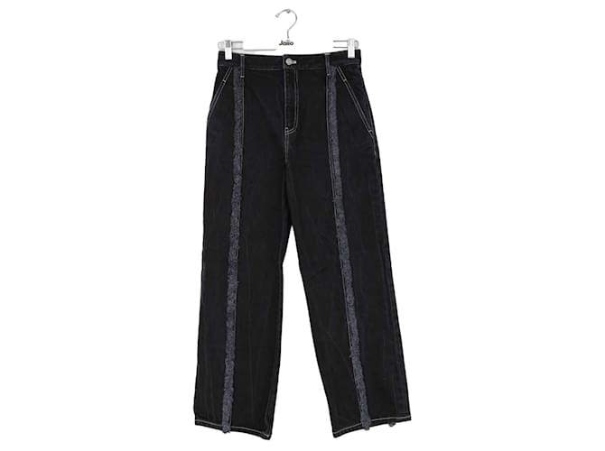Autre Marque Straight cotton jeans Black  ref.1277825