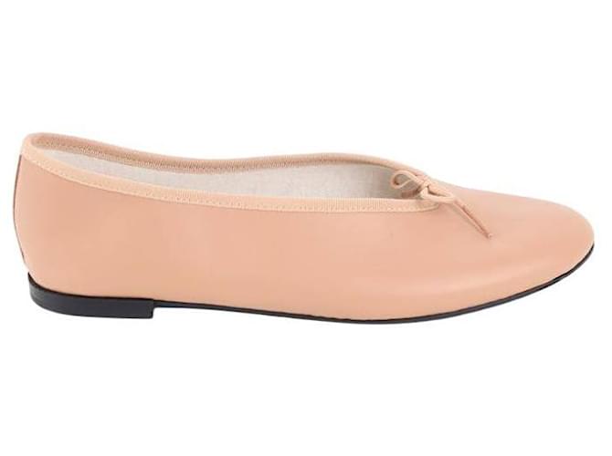 Repetto Leather ballet flats Beige  ref.1277831