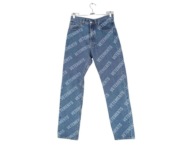 Vêtements Gerade Jeans aus Baumwolle Blau  ref.1277835