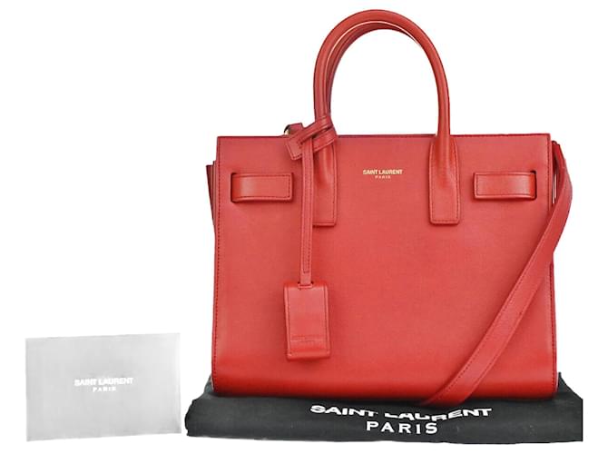 YVES SAINT LAURENT Red Leather  ref.1277870