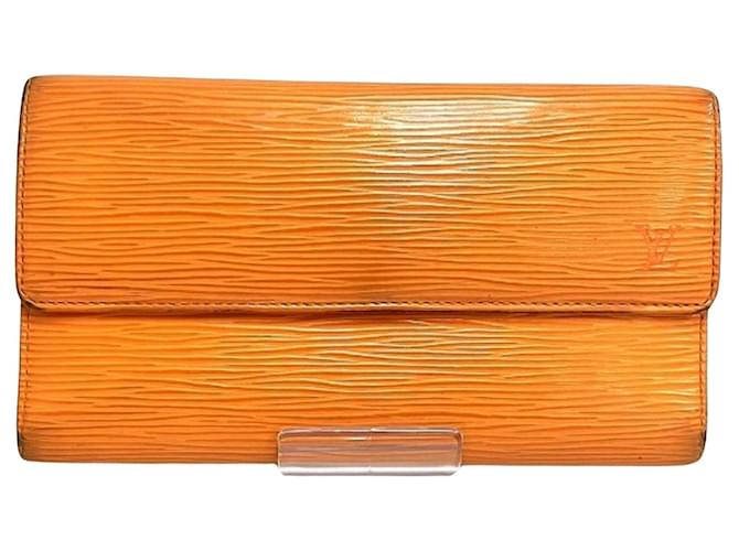 Louis Vuitton Trésor Naranja Cuero  ref.1277909