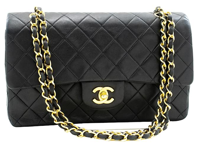 Chanel lined Flap Black Leather  ref.1277914