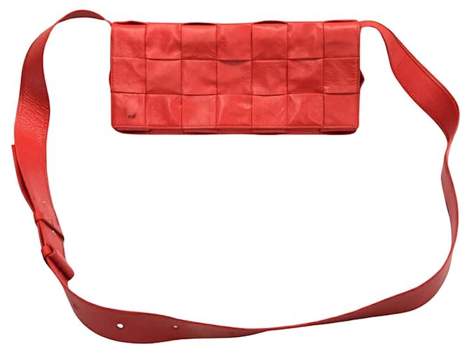 Bottega Veneta Cassette Red Leather  ref.1277921