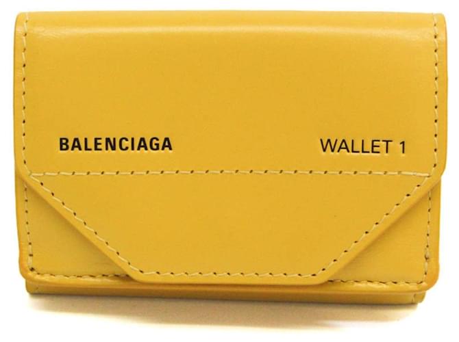 Balenciaga - Gelb Leder  ref.1278088