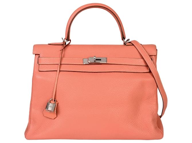Hermès Kelly 35 Pink Leather  ref.1278113