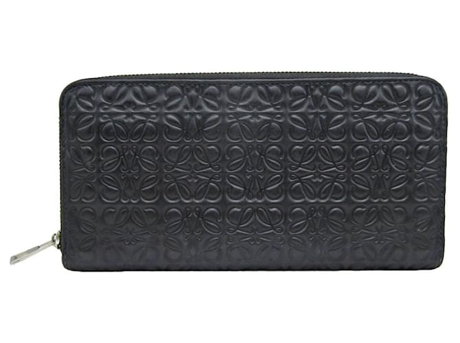 Loewe Zip Around Wallet Black Leather  ref.1278183