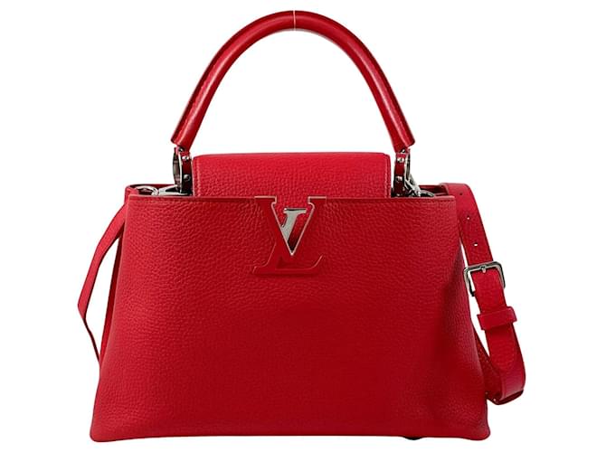 Louis Vuitton Capucines Rosso Pelle  ref.1278216
