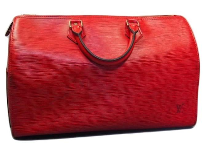 Louis Vuitton Speedy 30 Red Leather  ref.1278338
