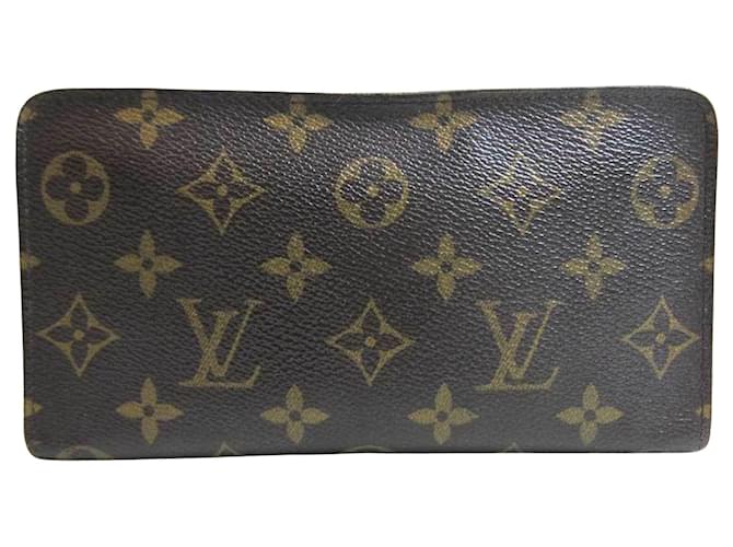 Louis Vuitton Zippy Coin Purse Brown Cloth  ref.1278366