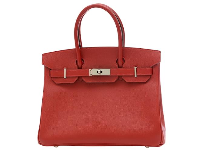 Hermès Birkin 30 Red Leather  ref.1278378