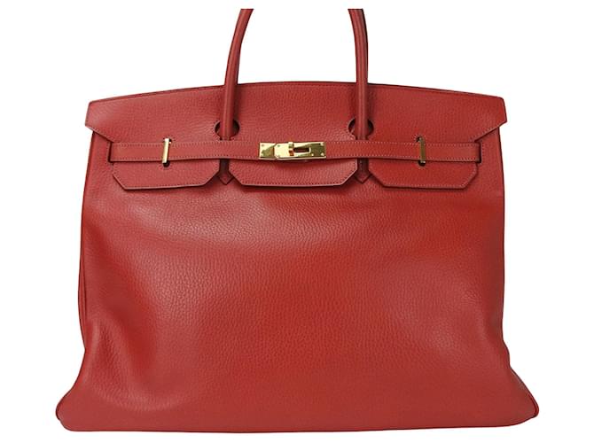 Hermès Birkin 40 Red Leather  ref.1278531