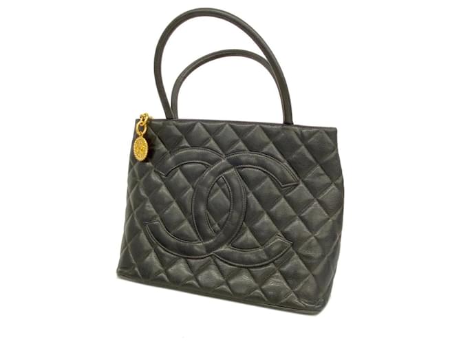 Chanel Medaillon Black Leather  ref.1278567