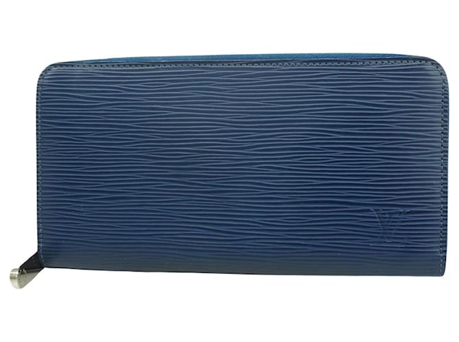 Carteira Louis Vuitton Zippy Azul Couro  ref.1278601
