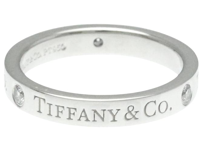 Tiffany & Co Banda plana Prata Platina  ref.1278627