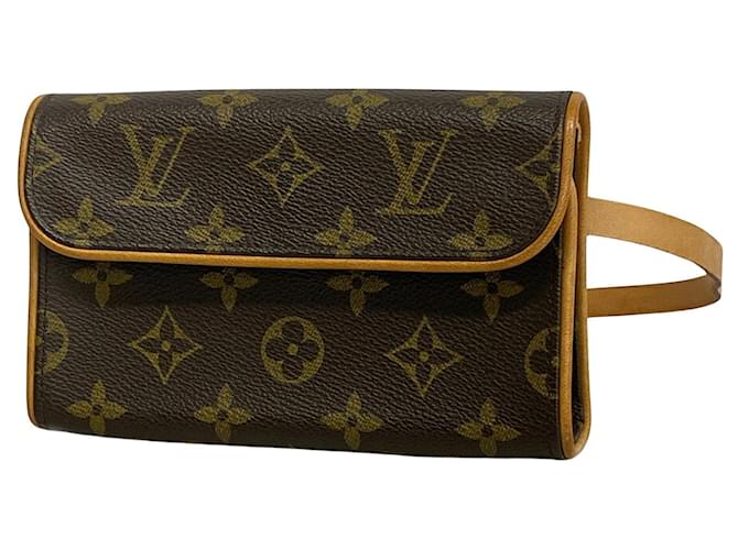Louis Vuitton Pochette Florentine Brown Cloth  ref.1278641