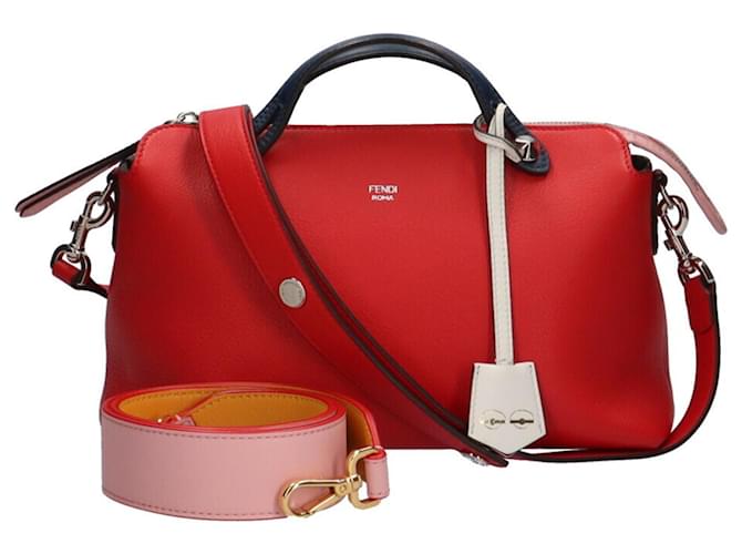 Fendi By the way Medium Red Leather  ref.1278700