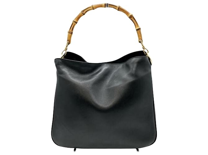 Gucci Bamboo Black Leather  ref.1278816
