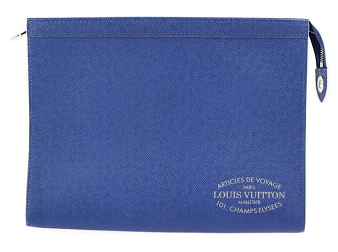 Louis Vuitton Pochette Reise Marineblau Leder  ref.1278866