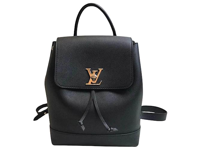 Louis Vuitton Lockme Negro Cuero  ref.1278868