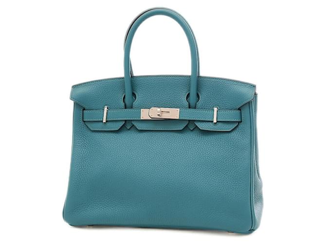 Hermès Birkin 30 Blue Leather  ref.1278975