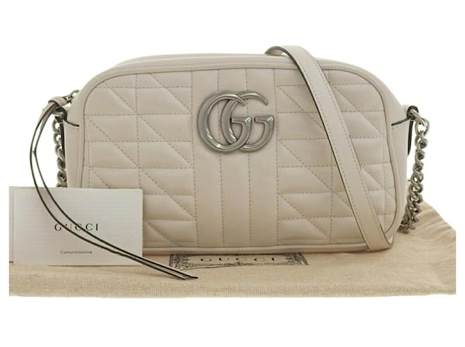 Gucci GG Marmont White Leather  ref.1278996