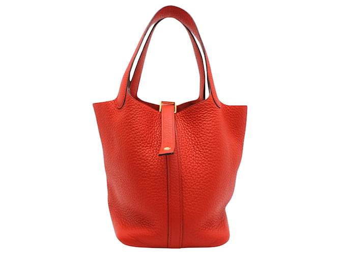 Hermès Picotin Red Leather  ref.1279228
