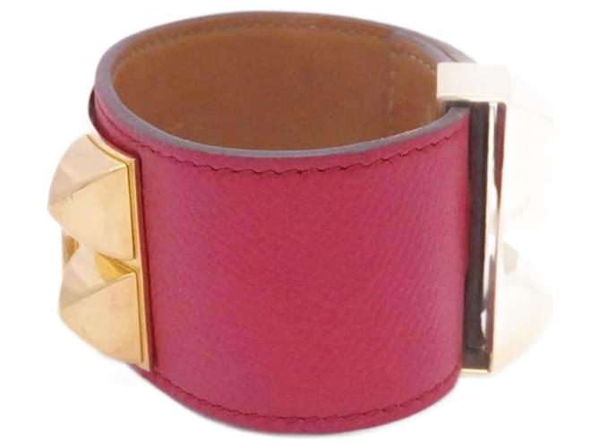 Hermès Collier de chien Red Leather  ref.1279293